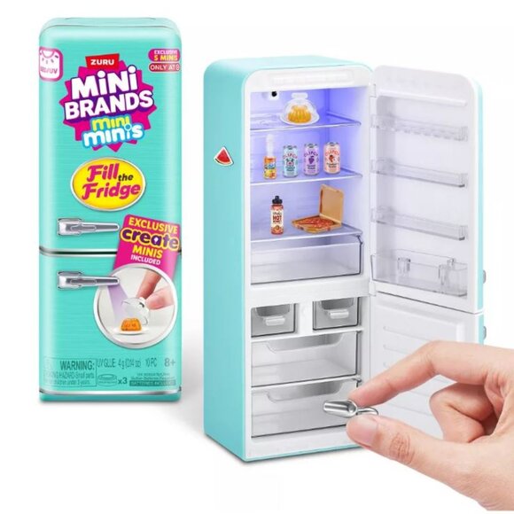 Zuru Mini Brands Mini Minis Fill the Fridge Light Up REFRIGERATOR Playset NEW - Picture 2 of 2